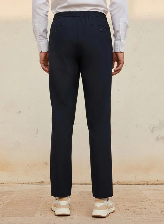 Splash FAV NAVY Men Regular Fit Formal Trousers for Men | Best Price UAE