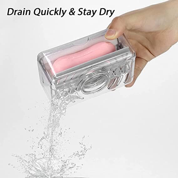 LEMBOSE 2-in-1 Portable Laundry Soap Box Dispenser with Rubber Roller & Drain Holes – Travel Soap Bar Holder with Foaming Soap Saver (Multicolor) - Image 3