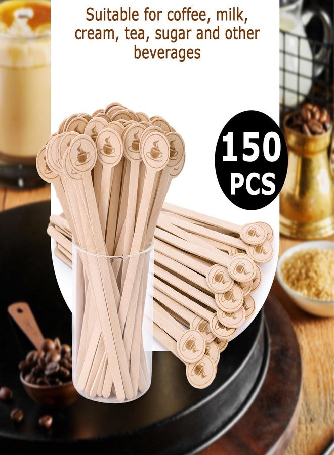 HANSGO 150PCS Coffee Stirrers, 5.9 Inch Coffee Stir Sticks with Round Ends, Cafe Grade Natural Wooden Stir Sticks, Wooden Beverage Mixer for Cocktails, Milk, Tea, Hot Cocoa - Image 3