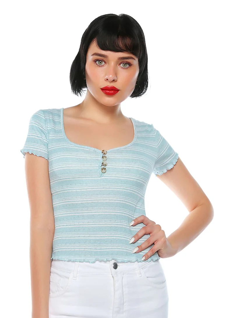 London Rag Striped Casual Top