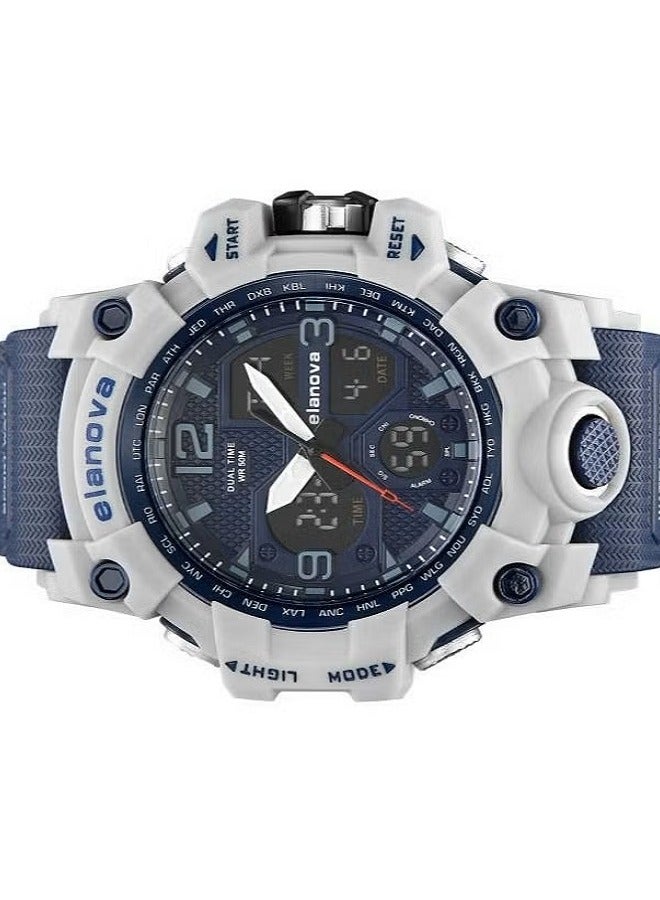 Elanova A wristwatch with hands and a digital display, waterproof, with a durable strap, perfect for daily life Model EL907. - Image 2