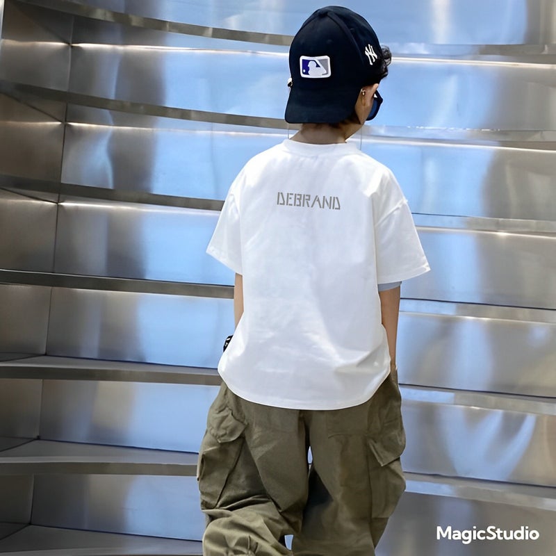 Boys' T-Shirt Short-Sleeved 2023 Mid-Large Children'S Western-Style Thin Half-Sleeved Ins Children'S Fried Street Fashionable Brand Summer Clothes - Image 4