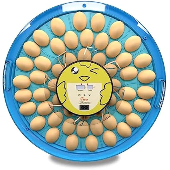 ريحني حاضنة 52 بيضة لفقس البيض منخفضة الضوضاء حاضنات أوتوماتيكية لتدوير البيض 220 فولت وتحكم في درجة الحرارة والرطوبة الرقمية - Image 2