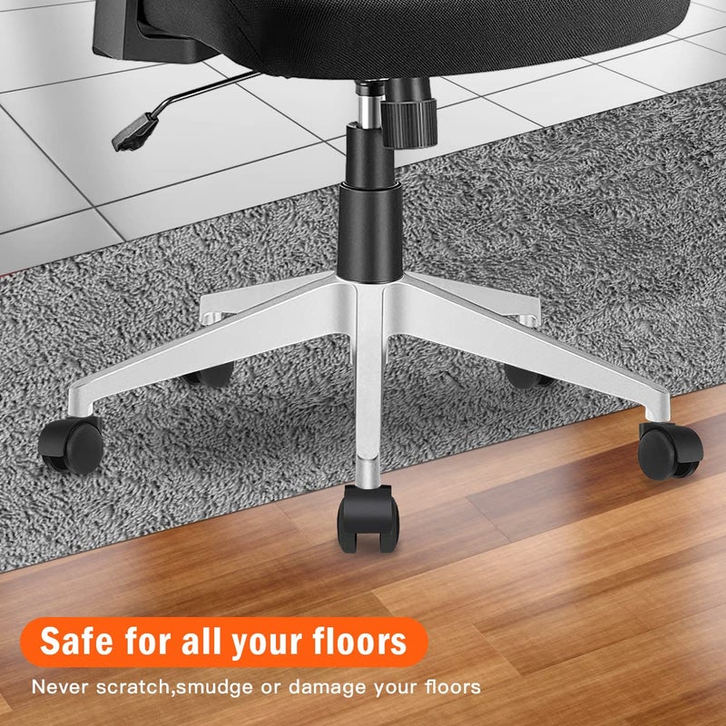 Omyoffice Office Chair Wheels 2 Inch Chair Caster Wheel Set of 5 Heavy Duty Chair Wheel Replacement Supports 1000 lbs No Noise Suitable for Hardwood Floors and Carpets - Image 5