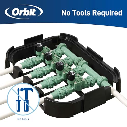 Orbit 57257 4Valve Preassembled Sprinkler Manifold Easy Install Smart Controller Compatible Works with PVC Poly Pipe Includes 4 inLine Valves - Image 3