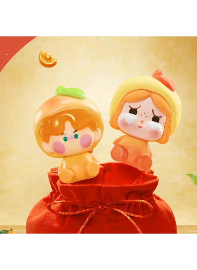 null - Authentic Bubble Mart Pop Maet Year Sitting Cute Good Luck Good Luck Series Doll Trendy Toy Ornaments-Color:Year's Set Of 8 Non-repeating Pieces【2025】 - Image 1