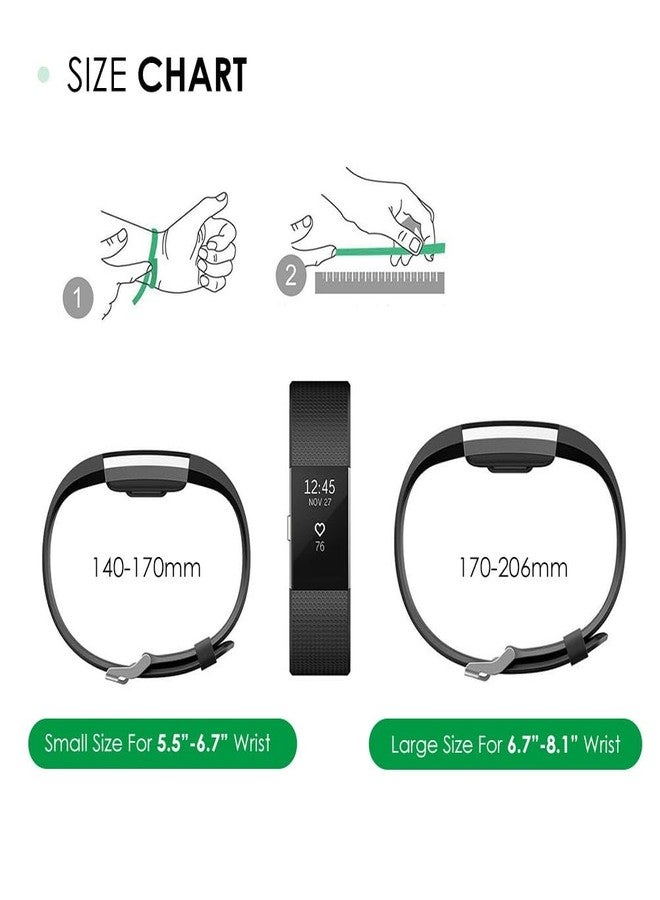 إنجوي برو أساور بديلة من ENJOYPRO لجهاز Fitbit Charge 2، أساور معصم بديلة إصدار خاص لجهاز Fitbit Charge 2 (كبير، أسود) - Image 5
