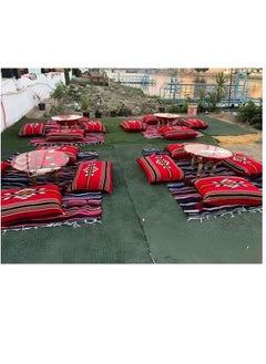 A base or a majlis in the Arabic style, consisting of a table, 4 cushions, floor kilims, 100% handmade