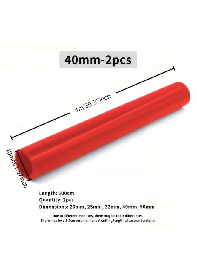 1M Length Red PVC Water Pipe 40mm Outer Diameter For Garden Irrigation Aquarium - Image 1