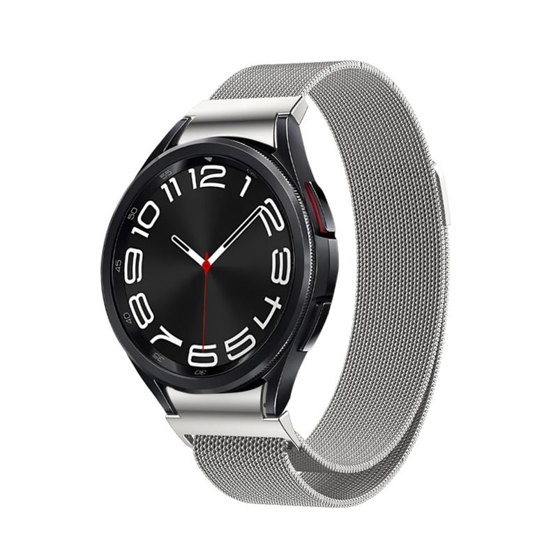 Dado Quick Fit No Gap Milanese Stainless Steel Strap Compatible with Samsung Galaxy Watch 6 Classic 47/43mm, 5 Pro 45mm, 4 Classic 46mm – Magnetic Mesh Band - Image 2