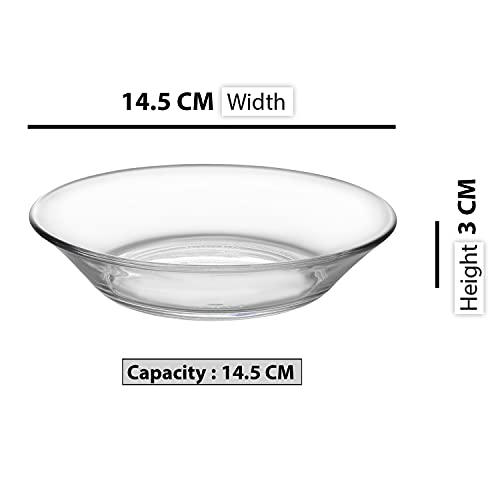 Duralex Tempered Glass LYS Clear Cocktail Plate 14.5 Cm 6 Pcs (3016Af/6) - Image 4