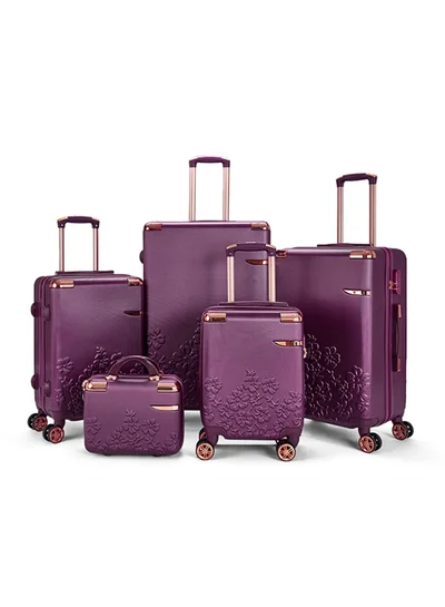 LIMRA Luggage set 5 pieces travel Bags with a distinctive design from limra maroon
