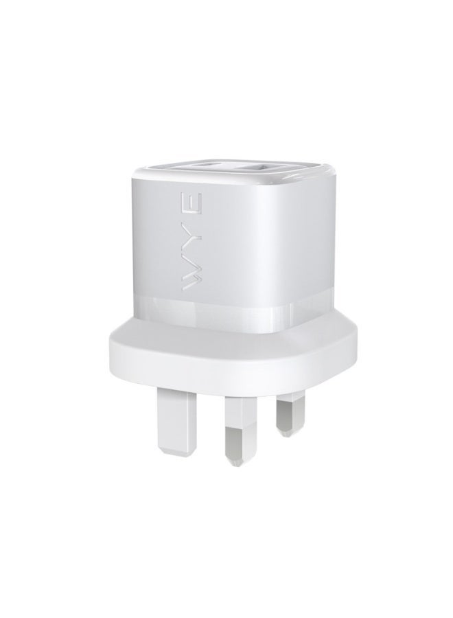 واي شاحن سريع ثنائي المنافذ بقدرة 32 واط | محول طاقة USB-C و USB-A | تقنية GaN | شاحن جداري صغير الحجم | متوافق مع الهواتف الذكية والأجهزة اللوحية - Image 3