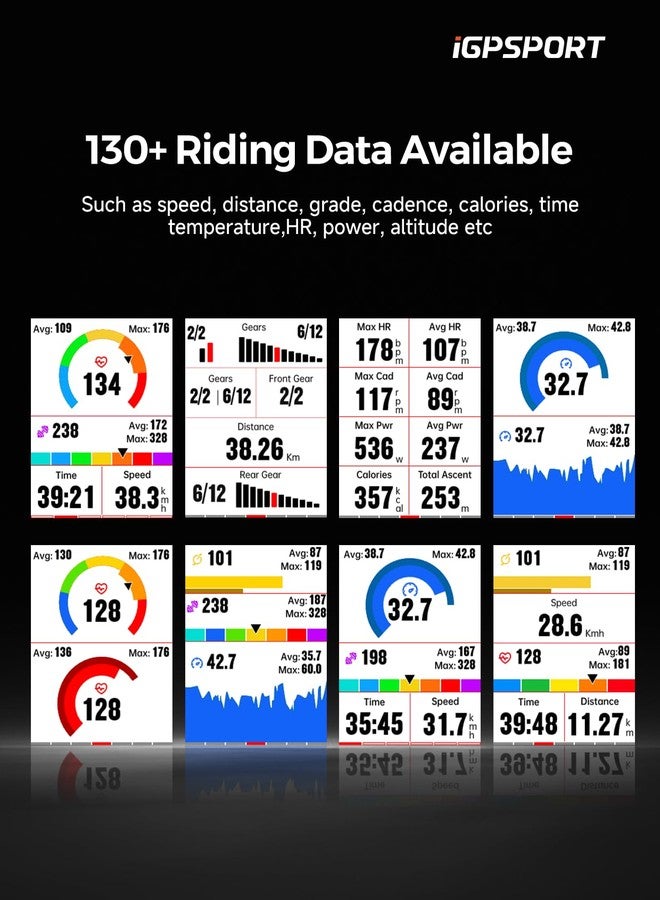 أي جي بي سبورت كمبيوتر الدراجة اللاسلكي iGPSPORT BSC300T مزود بنظام تحديد المواقع العالمي (GPS)، وشاشة لمس، ونظام ملاحة يعمل دون اتصال بالإنترنت، وتحذير من الخروج عن المسار، ومتوافق مع Insta360، للدراجات الكهربائية ودراجات الطرق والدراجات الجبلية (شاشة لمس وأزرار). - Image 3