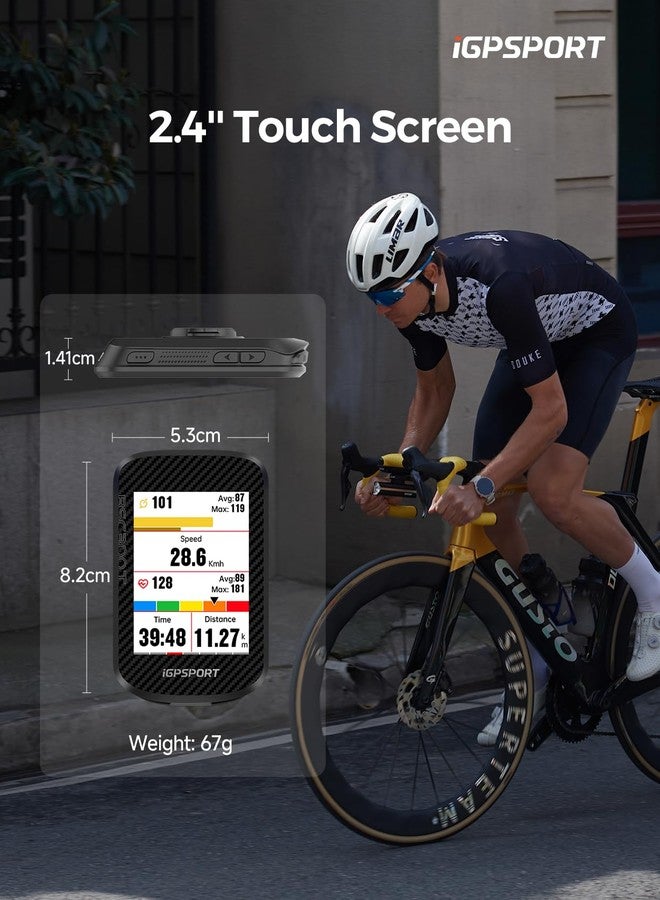 أي جي بي سبورت كمبيوتر الدراجة اللاسلكي iGPSPORT BSC300T مزود بنظام تحديد المواقع العالمي (GPS)، وشاشة لمس، ونظام ملاحة يعمل دون اتصال بالإنترنت، وتحذير من الخروج عن المسار، ومتوافق مع Insta360، للدراجات الكهربائية ودراجات الطرق والدراجات الجبلية (شاشة لمس وأزرار). - Image 4