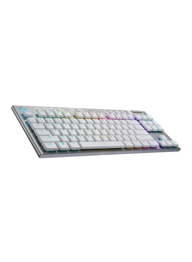Logitech G915 TKL Tenkeyless Lightspeed Wireless RGB Mechanical Gaming Keyboard - White - Image 3