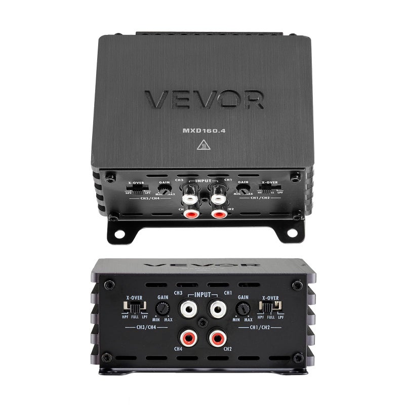 VEVOR 4 Channel Car Audio Amplifier 2 Ohm Stable Bridgeable Class D Full Range Amp Max Power 4 x 110W @ 4 Ohm / 4 x 160W @ 2 Ohm for Car SUV Truck Off-Road - Image 1