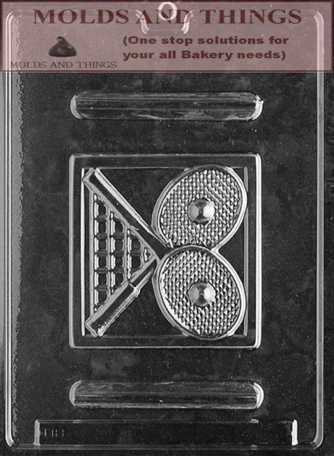MOLDS AND THINGS قالب حلوى شوكولاتة على شكل مضرب تنس، قالب حلوى شوكولاتة رياضية مع تعليمات تشكيل محمية بحقوق الطبع والنشر - Image 2
