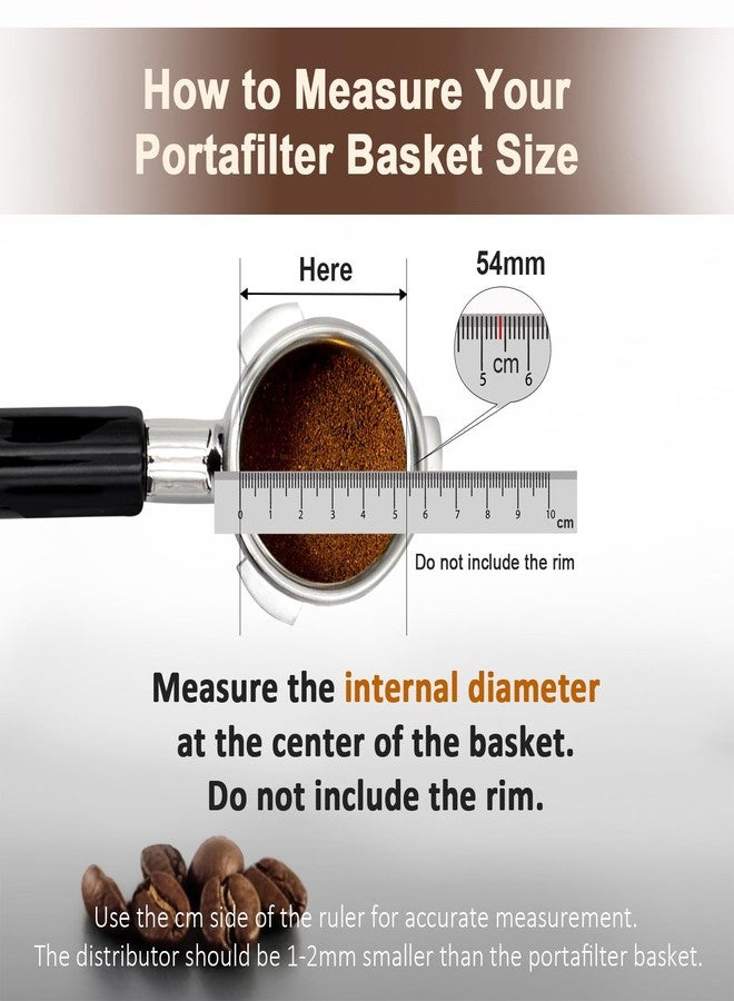 WhaleSiper 53mm Adjustable Coffee Distributor & Tamper, Dual Head Coffee Leveler, Compatible with 54mm Breville Portafilter, 2-in-1 Espresso Hand Tamper with Adjustable Depth - Image 3