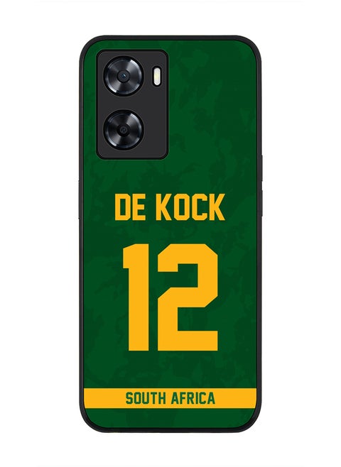Rugged Black Edge Case for Oppo A57 4G, Slim fit Soft Case Flexible Rubber Edges Thin Cover - Player Name - David Miller, Jersey Number- 10