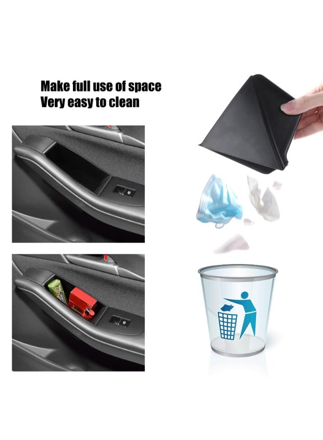 Car Interior Door Storage Organizer Box for Mazda 3 CX-30 2020-2025, Black ABS Plastic, 4 Piece Set - Image 4