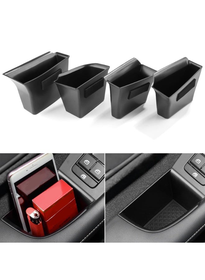 Car Interior Door Storage Organizer Box for Mazda 3 CX-30 2020-2025, Black ABS Plastic, 4 Piece Set - Image 3