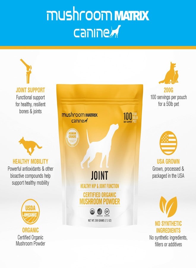 mushroom Matrix Om Mushroom Matrix Mushroom Joint & Hip Pet Supplement, Promotes Resilient Bones & Joints for Dogs & Cats, 200 Grams, 7.1 oz - Image 3