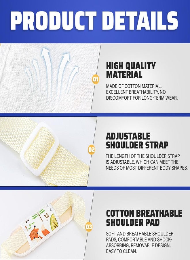 UPIQNG Arm Sling Kids Arm Support Breathable Wrist Stabilizer Forearm Sling with Adjustable Strap and Shoulder Pad Children Shoulder Immobilizer for Broken Arm Wrist Elbow (Small) - Image 3