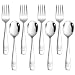 LIANYU 8 Pieces Toddler Utensils Stainless Steel Kids Silverware Set Food Grade Toddler Fork and Spoon Sets Metal Kids Cutlery Set with Cute Pattern Dishwasher Safe - Image 2