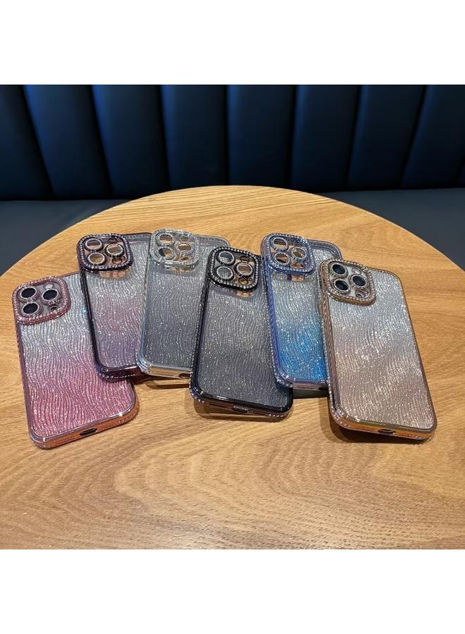 اس-توب جراب لهاتف iPhone 14 Plus من مادة TPU اللامعة ذات التموجات المائية الماسية المتدرجة - Image 2