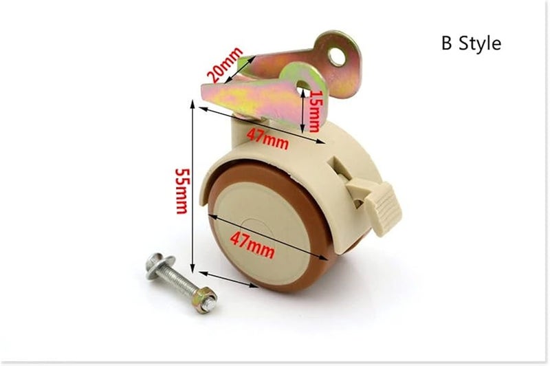 Universal Caster Wheel With Brake Lever Splint Mute Rolling B Style 1 Piece - Image 3