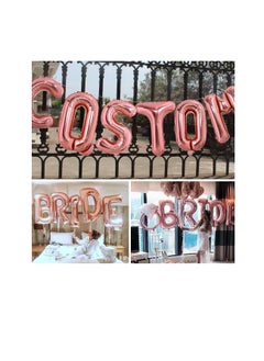 Party with Emma Rose Gold Letter A to Z Balloons 32 inch Large Alphabet Balloons Rose Gold Helium Foil Letter Balloon Banner for Birthday Party Anniversary Wedding Decoration (Rose Gold-U)  - Image 5
