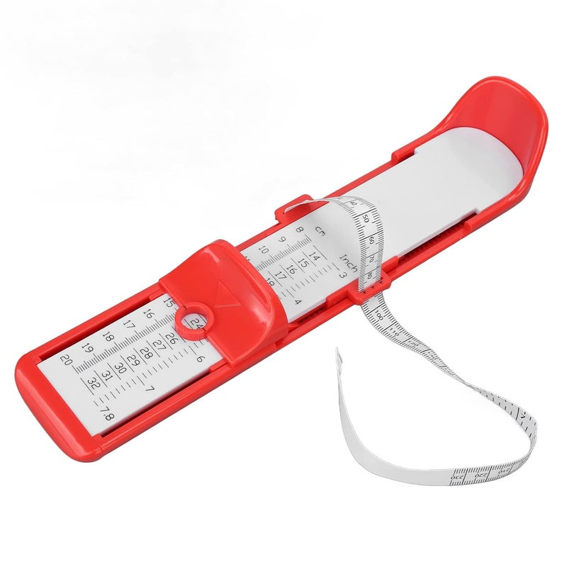 Red Foot Measuring Ruler Accurate Shoe Size Tool For Kids Men Women - Image 2