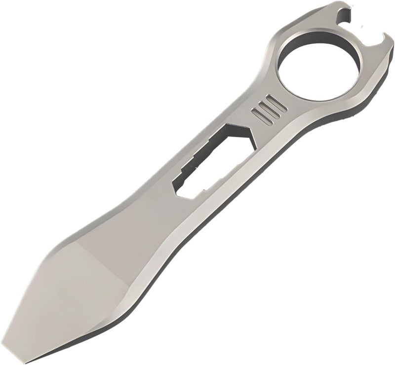 Titanium Pry Bar Multi Tool, 5.6 In Pocket Wrench Bottle Opener, Corrosion Resistant, For Camping Hiking - Image 1