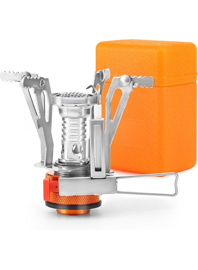 SWIUKPHE Portable Camping Stove Backpacking Stove Specialized Camping Stove with Piezo Ignition Stable Support Wind Resistance Camp Stove for Camping Hiking&Outdoor Adventure Cooking - Image 1
