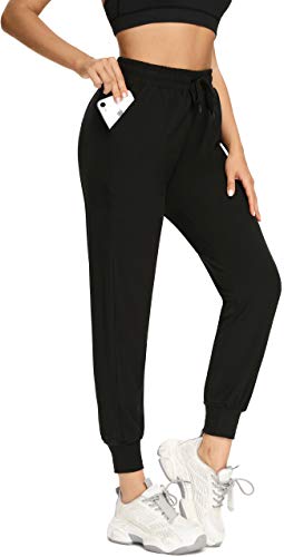 FULLSOFT Sweatpants for Women-Womens Joggers with Pockets Lounge Pants for Golf Hiking Yoga Workout Running (Black,Small) - Image 2
