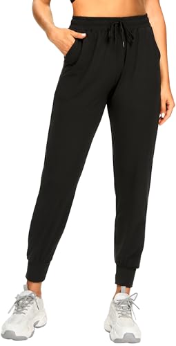 FULLSOFT Sweatpants for Women-Womens Joggers with Pockets Lounge Pants for Golf Hiking Yoga Workout Running (Black,Small) - Image 1