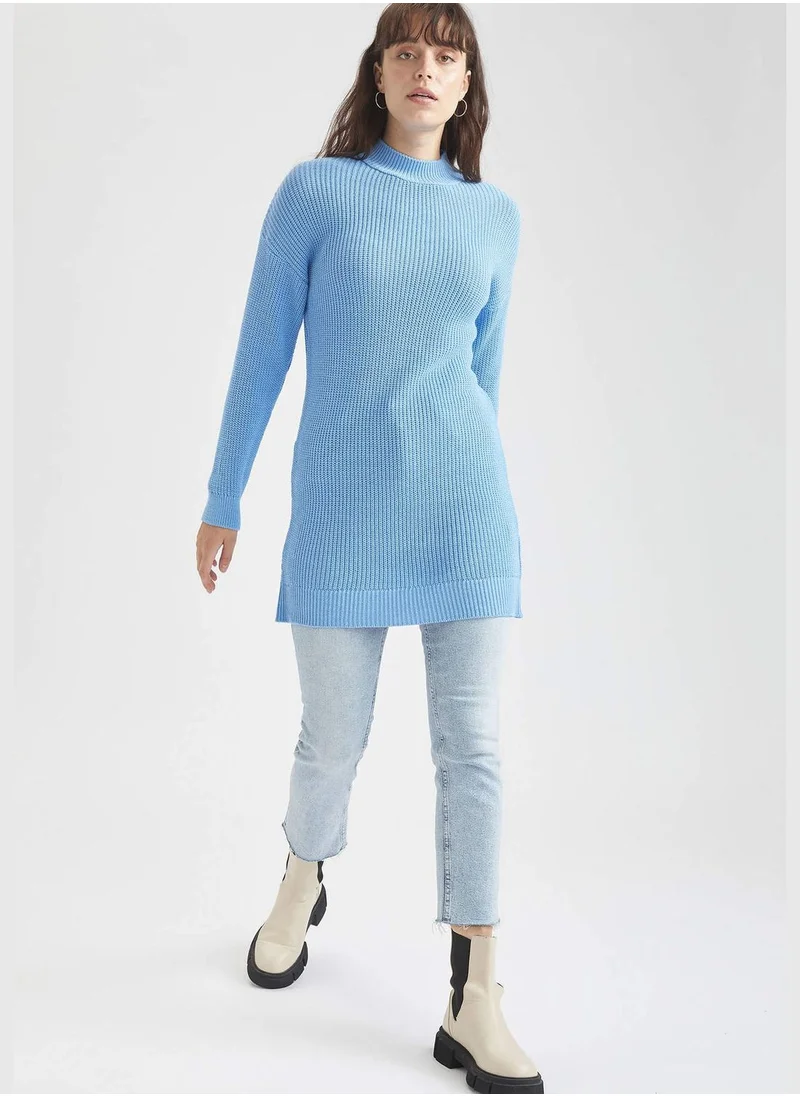 ديفاكتو Turtleneck Long Sleeve Textured Tunic