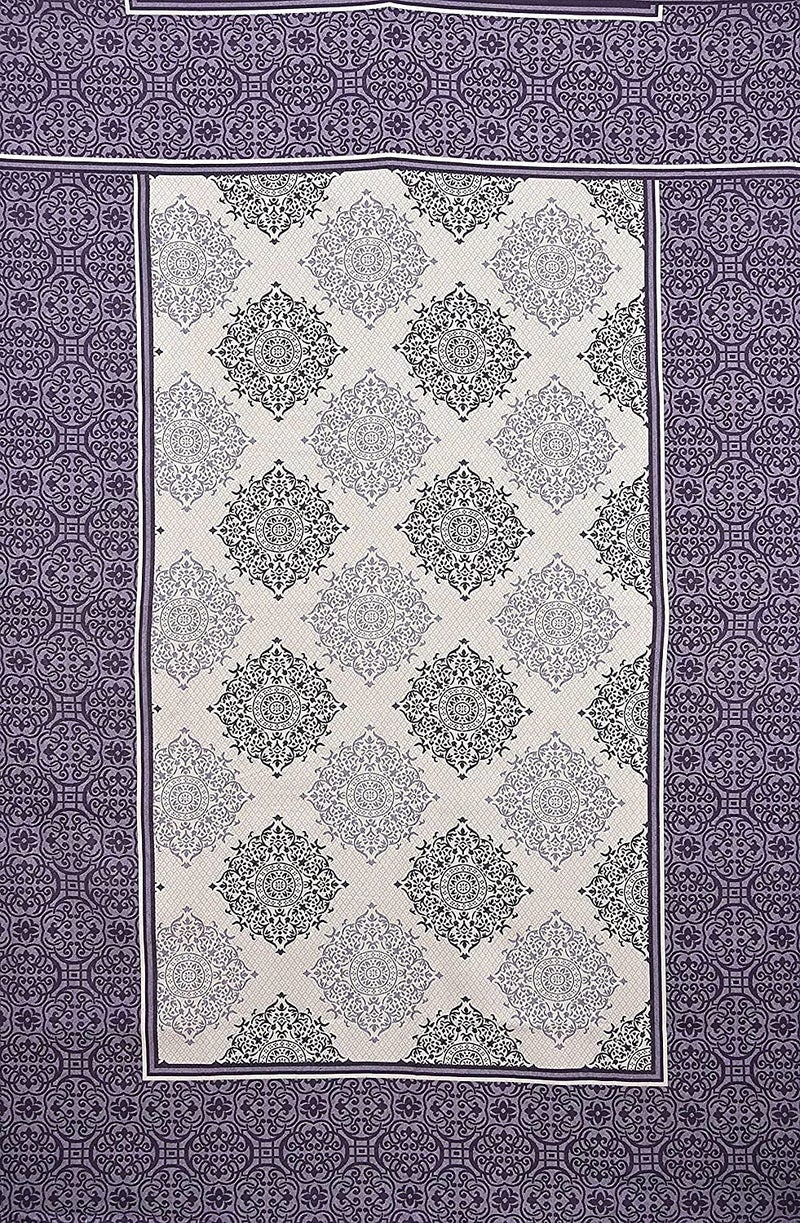 SpangleHomes 500 TC Weaved Thick Cotton Reversible Bedsheet/Bedcover for Diwan Bed-1 Single Bedcover,5 Cushion Covers,2 Booster Covers (Sunshine Wine/Purple, Diwan Set (1+2+5)) - Image 3