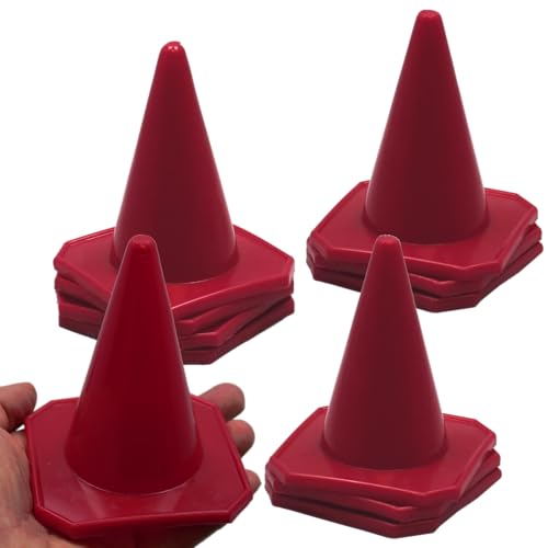 Bluedot Trading 4 Red Mini Plastic Traffic Cones Set of 40 for Agility Training RC Racing Outdoor Activities Sports Drills Party Games - Image 3
