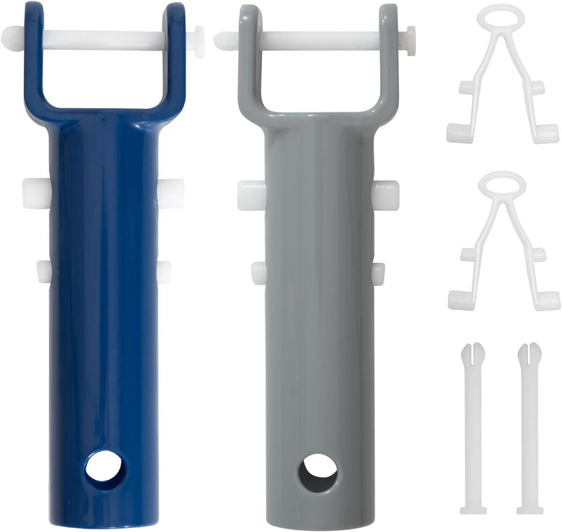 POOLAZA 2Pcs Pool Vacuum Head Handle Replacement Parts with EZ Clip and Pin Set, Suitable for Pool Vacuum Heads and Portable Pool Vacuum Jet Underwater Cleaners - Image 1