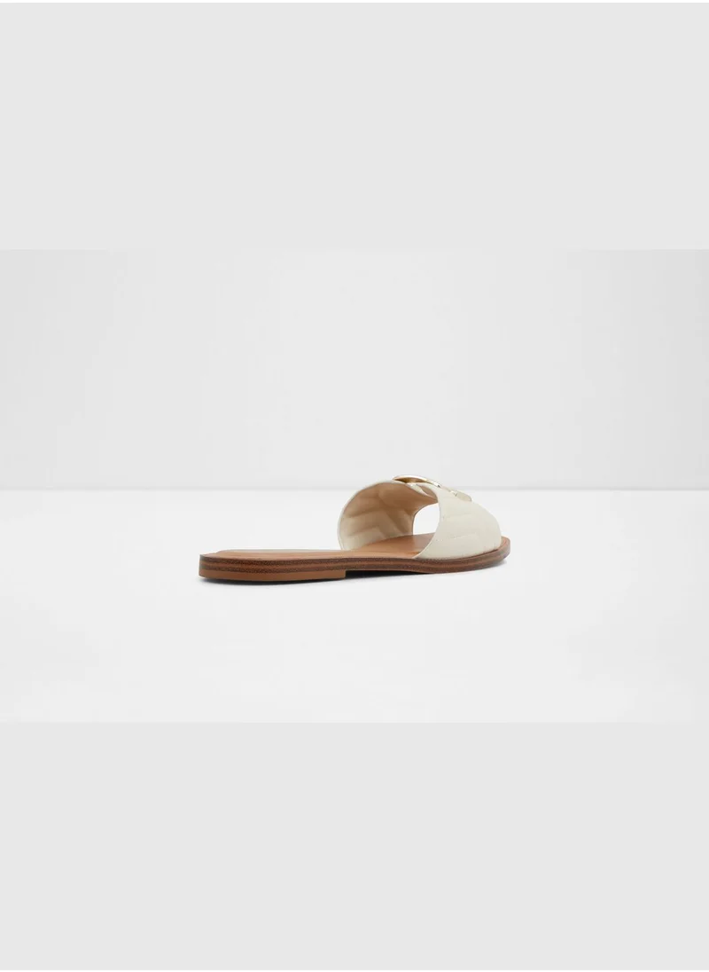 ALDO Flat Heels Qelajar White Sandals