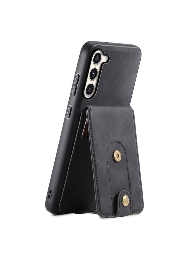 Denior Case For Samsung Galaxy S23+ 5G D14 NK Retro Pattern MagSafe Magnetic Card Holder Leather Phone Case - Image 1