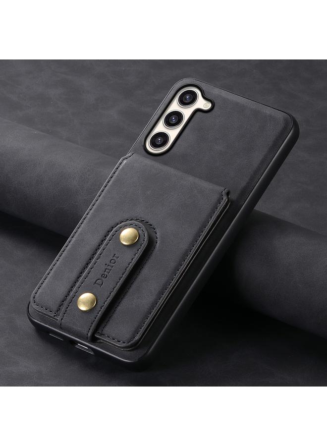 Denior Case For Samsung Galaxy S23+ 5G D14 NK Retro Pattern MagSafe Magnetic Card Holder Leather Phone Case - Image 2