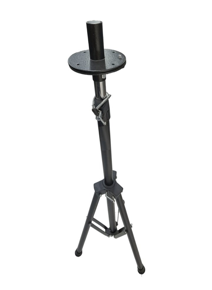 Generic - MX100 Speaker Column Stand Mount Holder Heavy Duty Tripod with Adjustable Height from 40” to 71” and 35mm Compatible Insert Easy Mobility Safety Pin and Knob Tension Locking for Stability, Black - Image 1