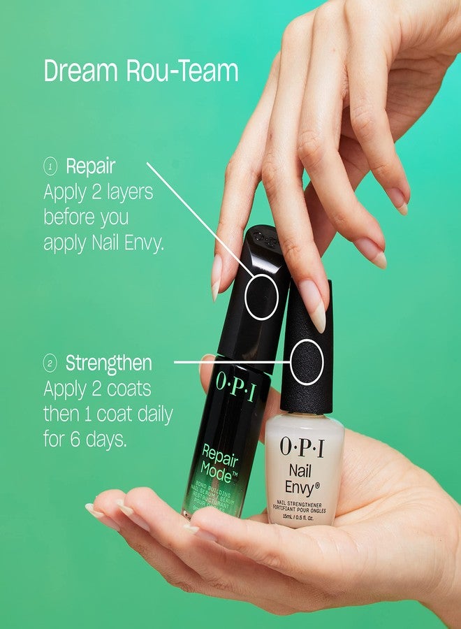 OPI Nail Envy, Colored Nail Strengthener Treatment, Vegan formula with Biotin, Calcium, Vitamin A, C and E, Repairs Damaged Nails, 95% Stronger Nails in 1 Week, Alpine Snow, White, 15ml - Image 5