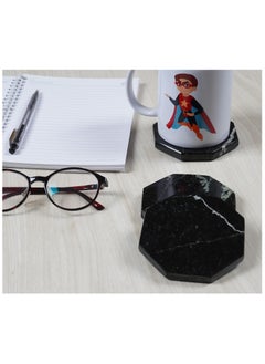 Coaster Set Of 6 Black Handmade Marble Coffee 3.5 Inches Star Coasters Plates For Mug Glass Drinks - Ideal For Car And Outdoor Pot Kitchen Cup Sets - pzsku/Z873F8EE219431EBC0D41Z/45/_/1729152389/f7254789-fc75-4c08-9748-8fabe4b49375