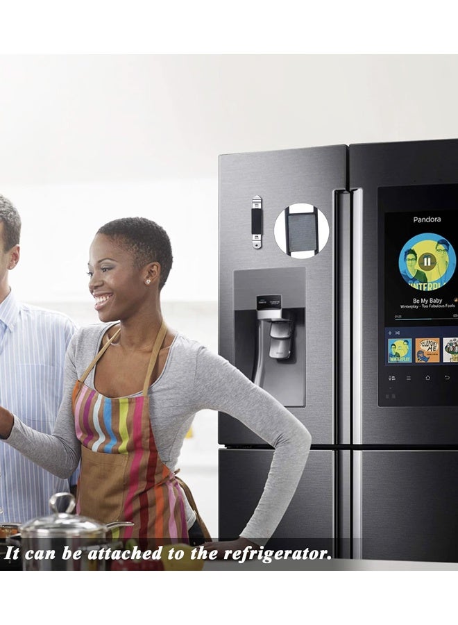 مجموعة من 4 فتّاحات زجاجات مغناطيسية من الفولاذ المقاوم للصدأ، فتّاحة زجاجات صغيرة مع مغناطيس للتخييم والسفر - Image 4