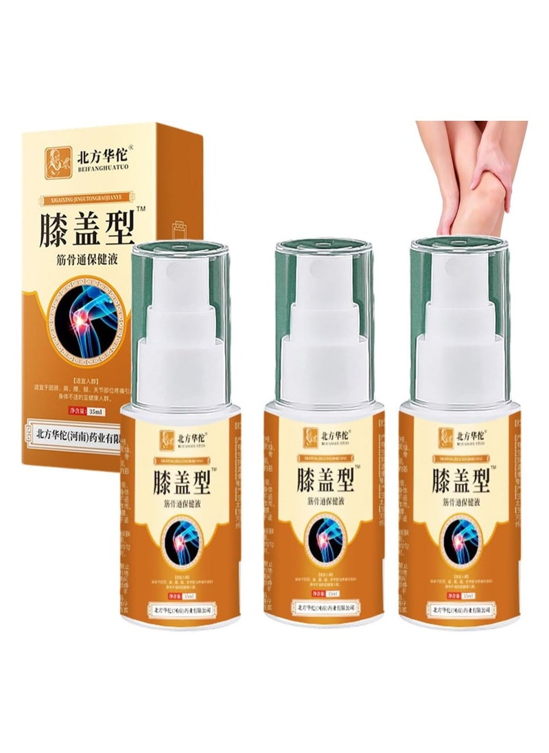 RedMapleTEK - 3PACK Knee Pain Relief Spray, Lumbar Spine Cold Gel Spray, Joint Relief Herbal Mist, Joint Pain Relief Spray, Sciatica Pain Relief - Image 1