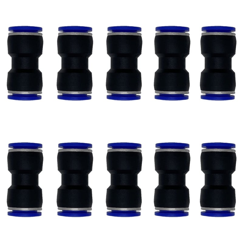 ROZESAZZ zjxed 16mm(5/8 inch) OD x 16mm(5/8 inch) OD Pneumatic quick Connector Push to Connect fittings Straight pneumatic push to connect fitting (Pack of 10) - Image 1